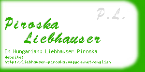 piroska liebhauser business card